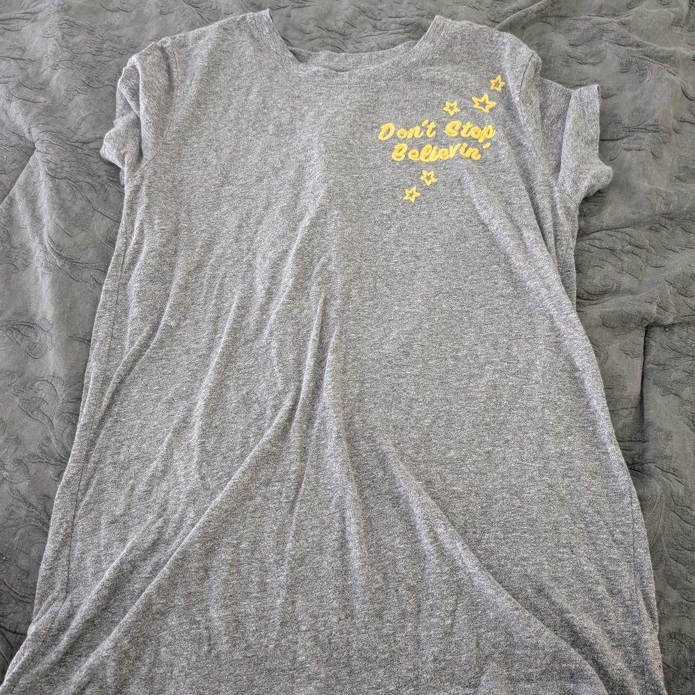 Lucky Brand Gray T-Shirt with Black Print